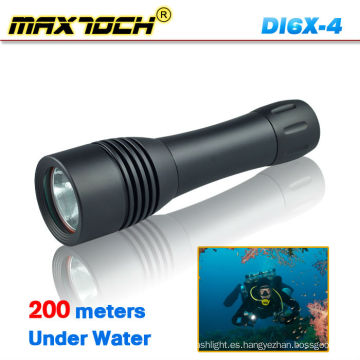 Maxtoch DI6X-4 buceo antorcha LED 3.7v batería